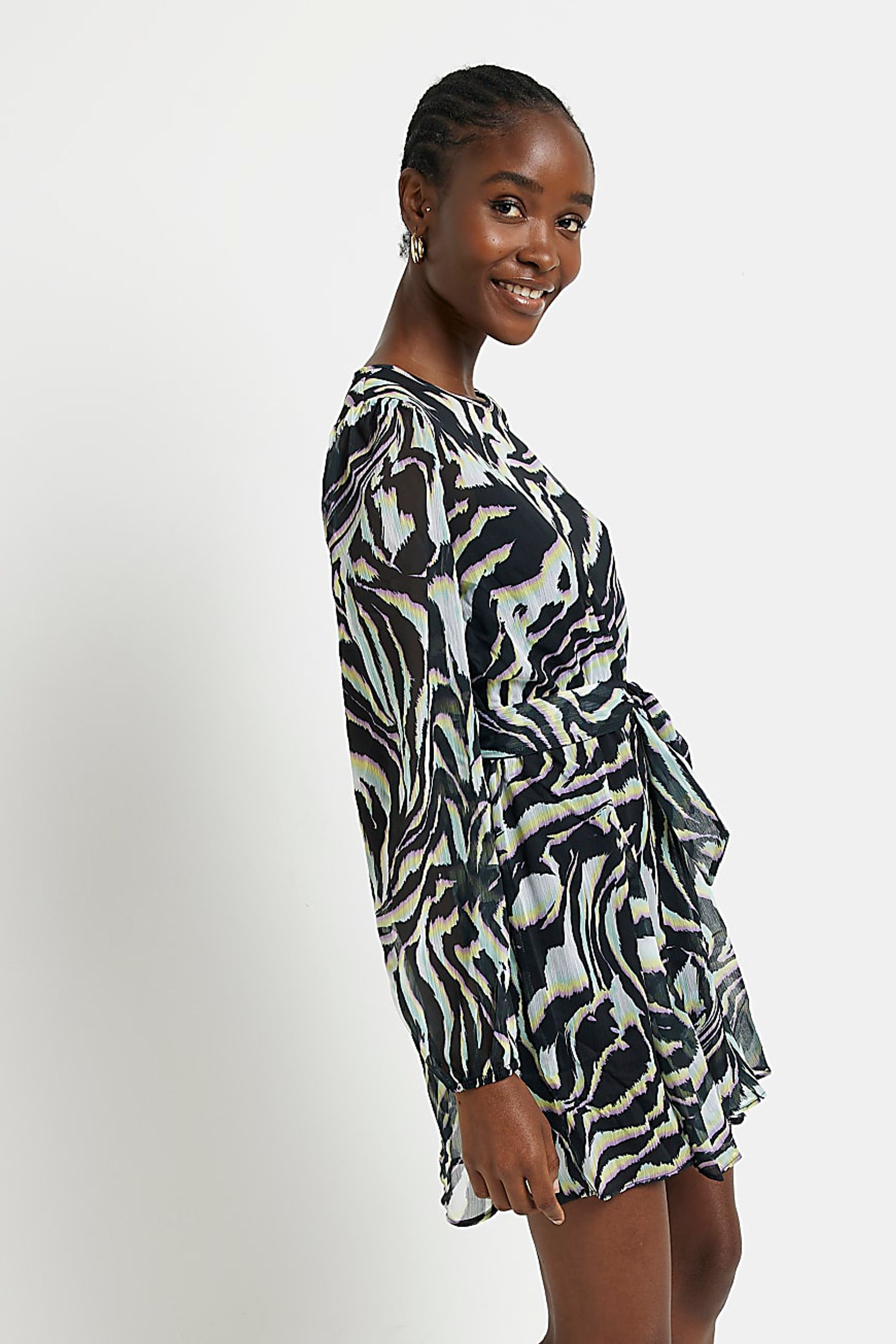 Zebra dress river island hot sale