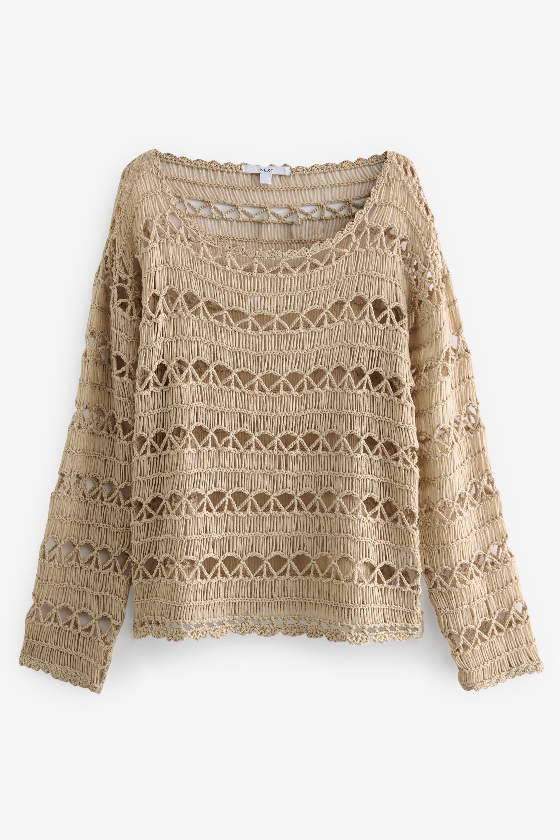 Gold Open Stitch Long Sleeve Jumper - Image 5 of 6