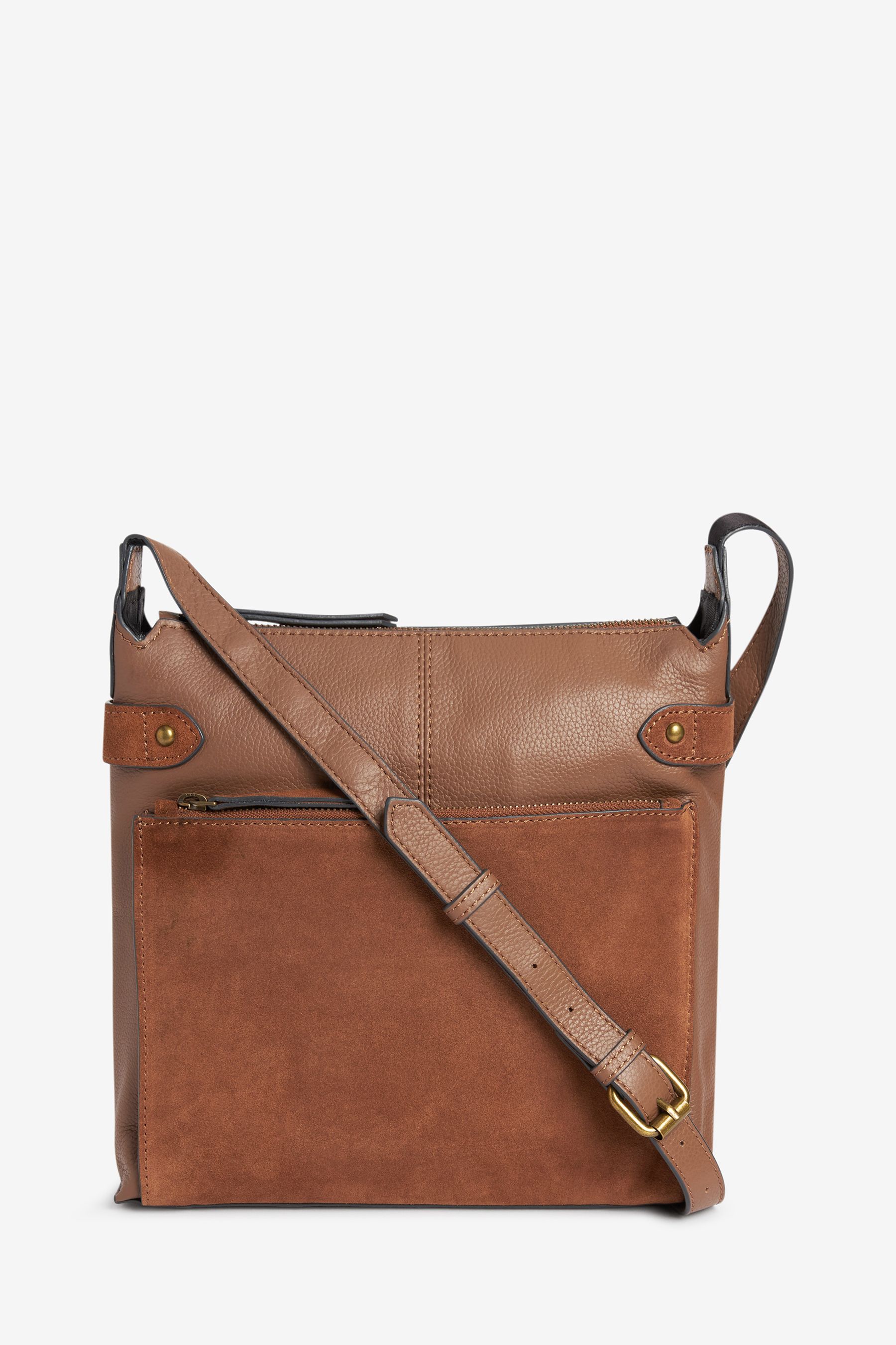 Buy Tan Brown Leather Pocket Messenger Bag from Next Ukraine