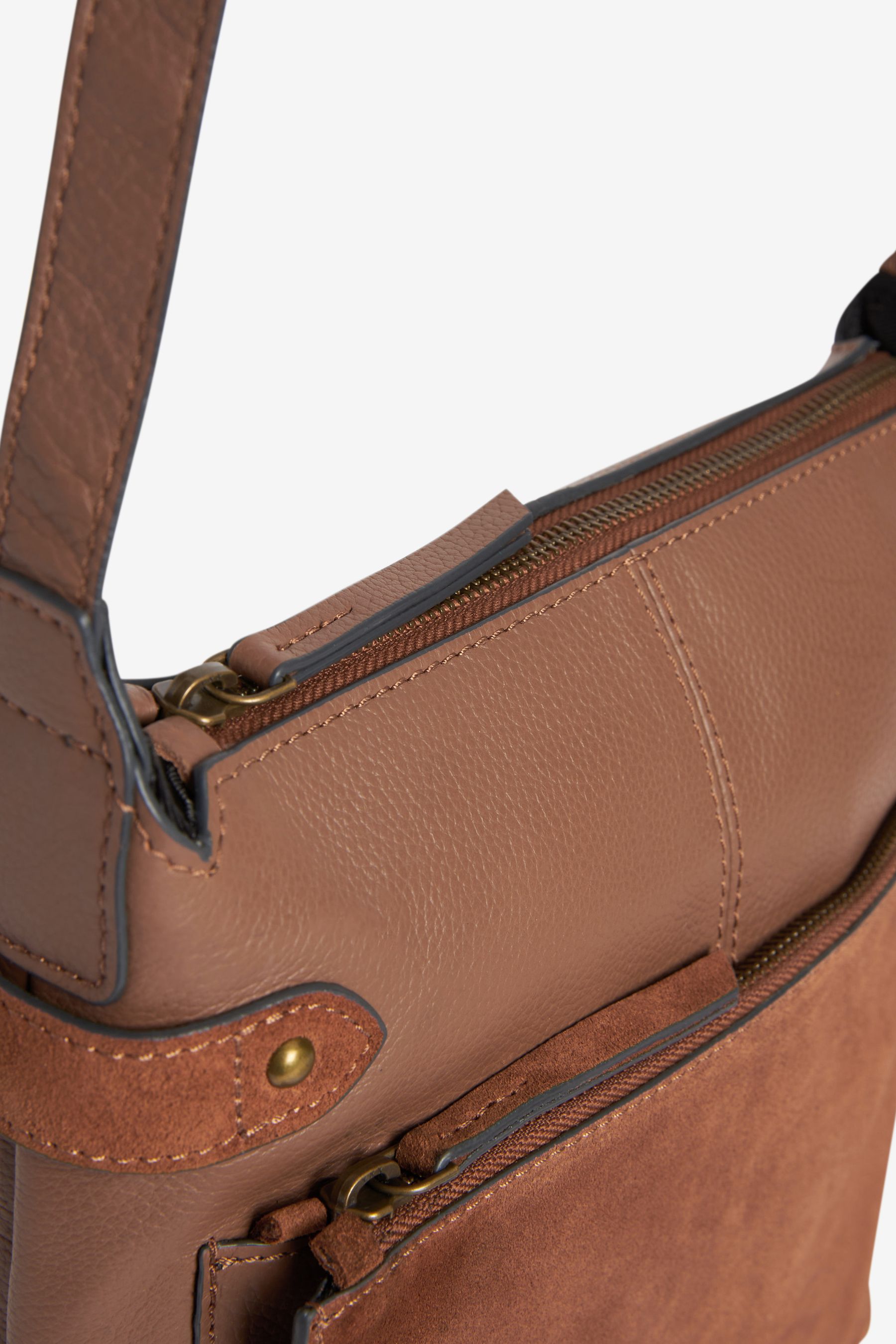 Buy Tan Brown Leather Pocket Messenger Bag from Next Ireland