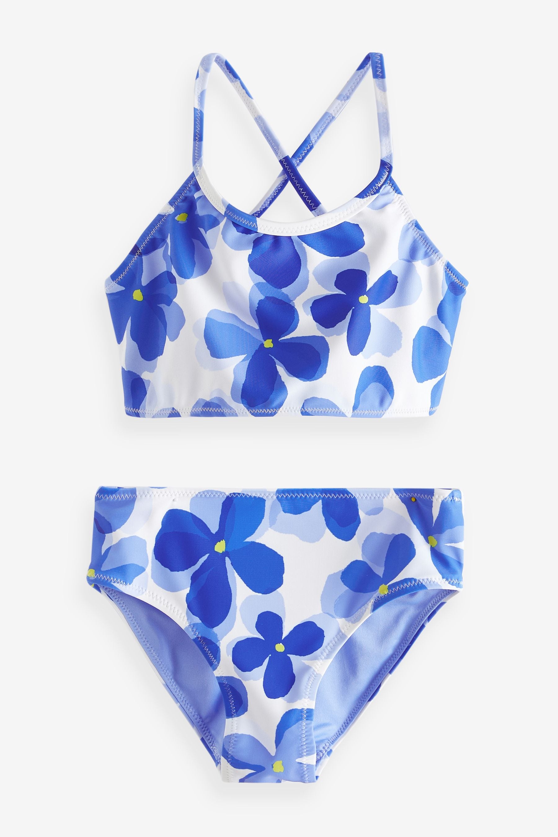 Buy Blue White Floral Bikini 3 16yrs from Next Ireland