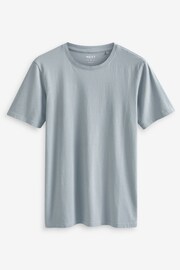 Grey Silver Slim Fit Essential Crew Neck T-Shirt - Image 4 of 4