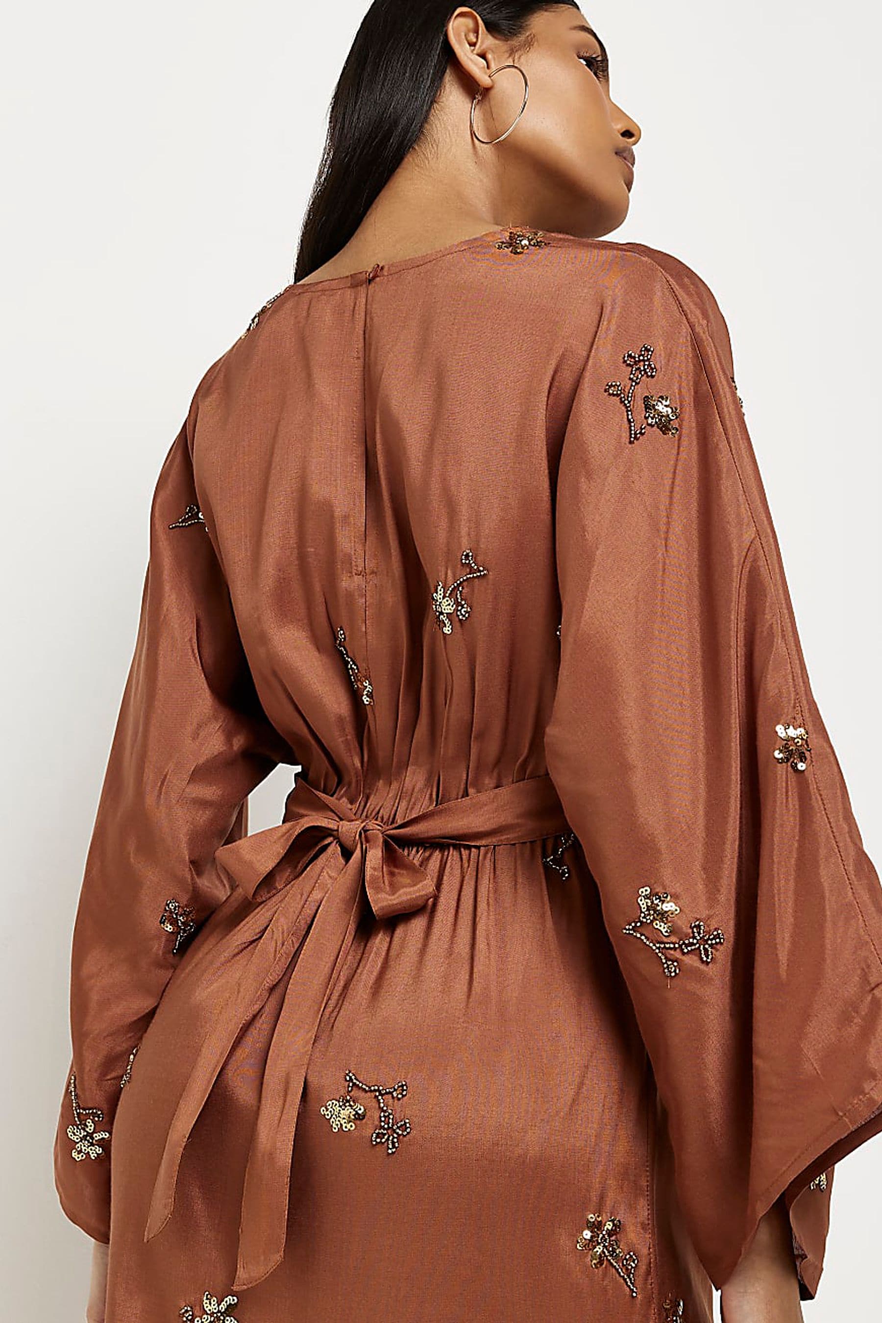 River island sequin kimono dress cheap