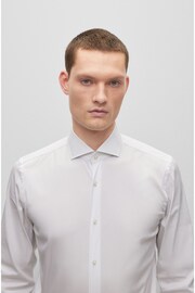BOSS White Slim Fit Dress Shirt - Image 4 of 5