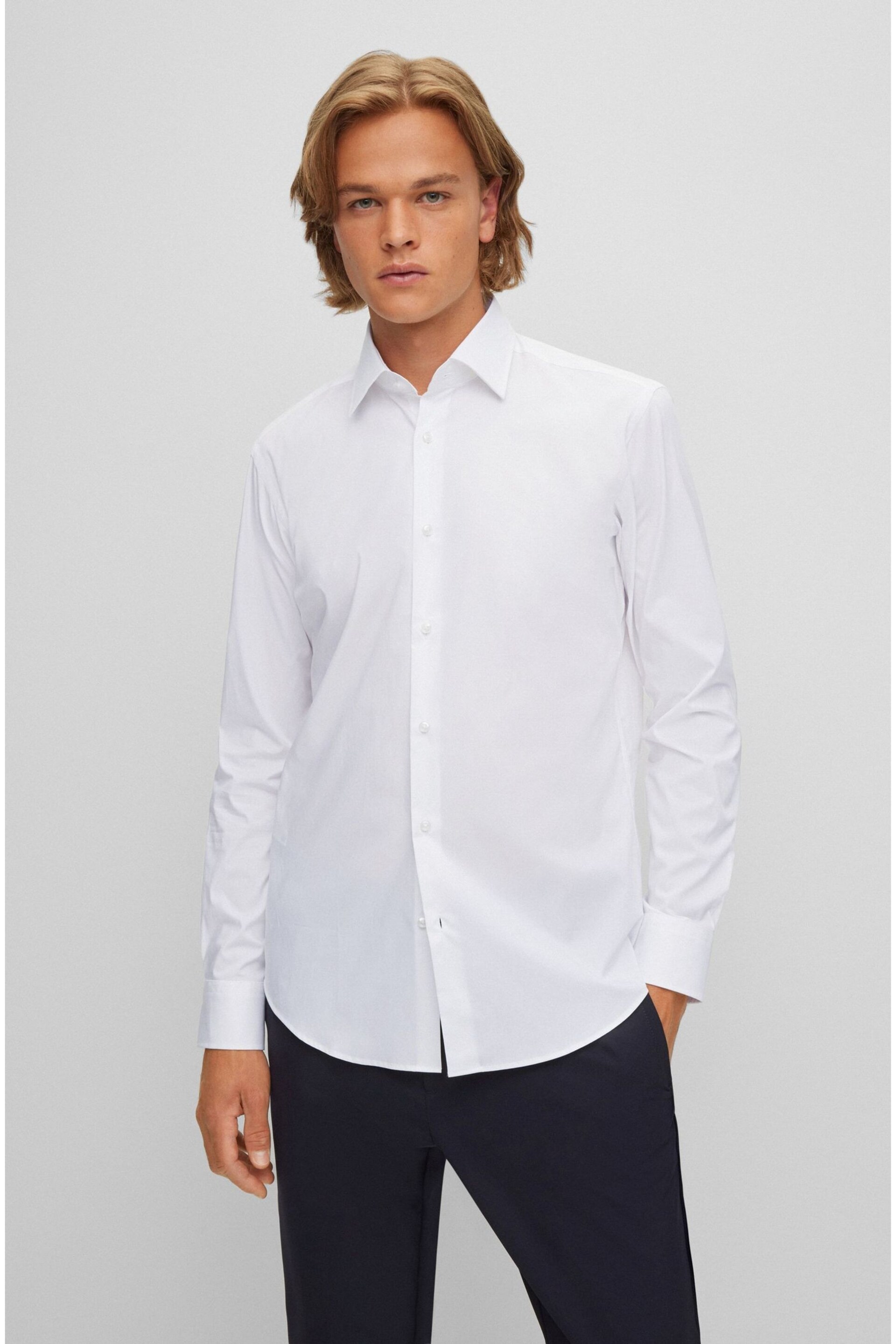 BOSS White Regular Fit Formal Shirt - Image 1 of 5