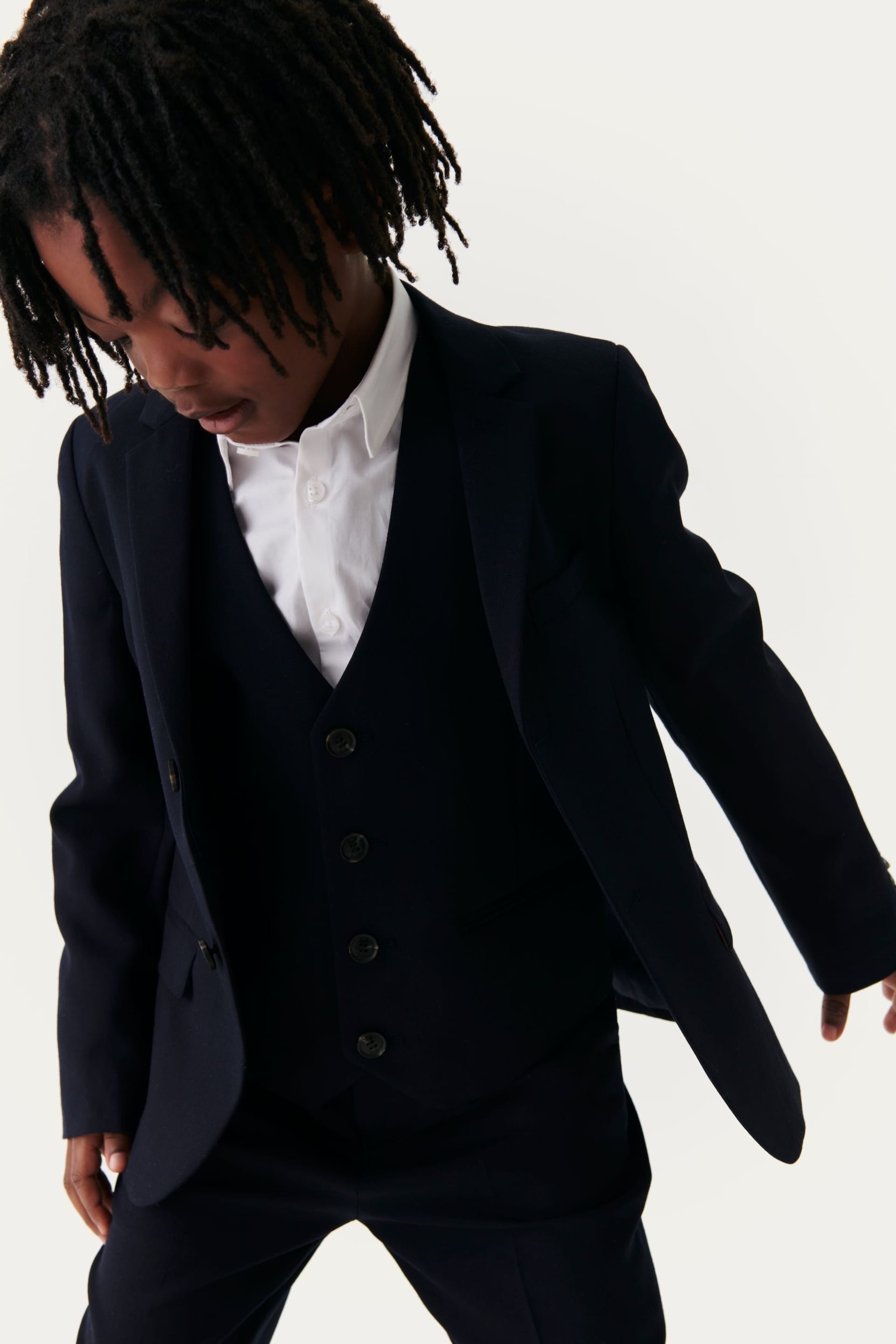 Paul Smith Junior Boys Smart Navy Waistcoat - Image 3 of 8