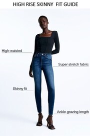 River Island Black Mid Rise Super Skinny Jeans - Image 6 of 6