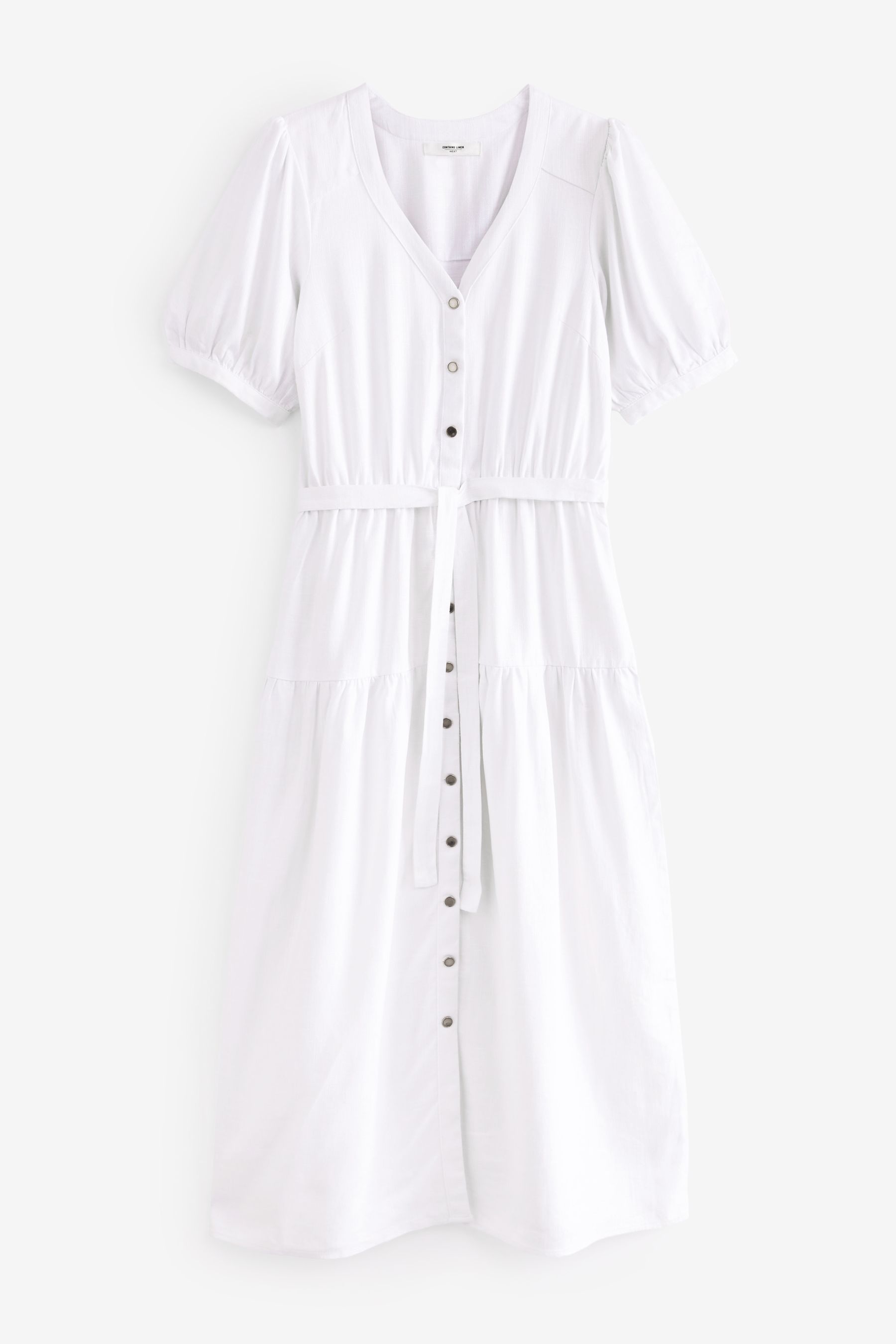 White button midi dress top