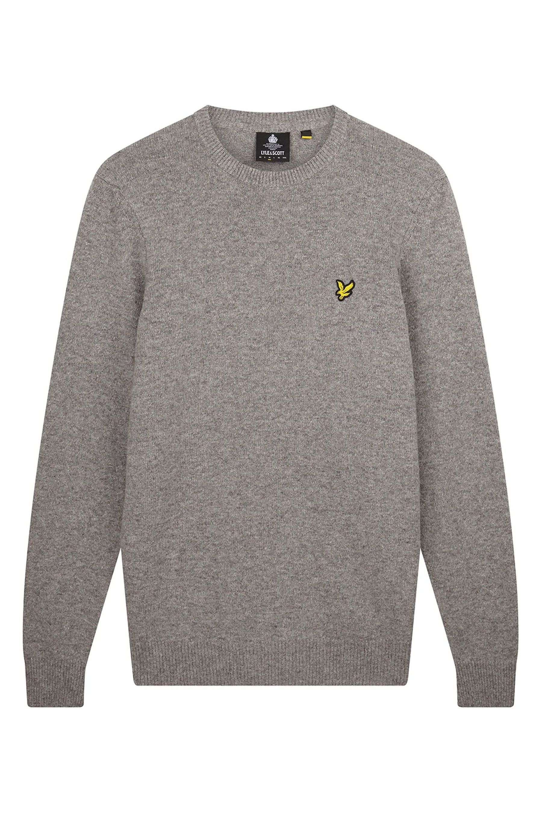 Buy Lyle Scott Grey Crew Neck Lambswool Blend Jumper from Next Luxembourg