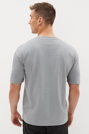 Grey Silver Relaxed Fit Essential Crew Neck T-Shirt - Image 3 of 5