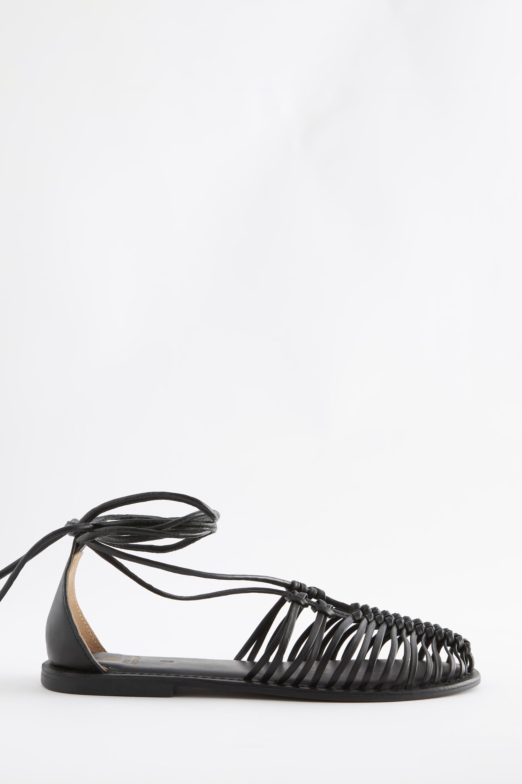 Buy Black Forever Comfort Wrap Huarache Flats from Next Luxembourg