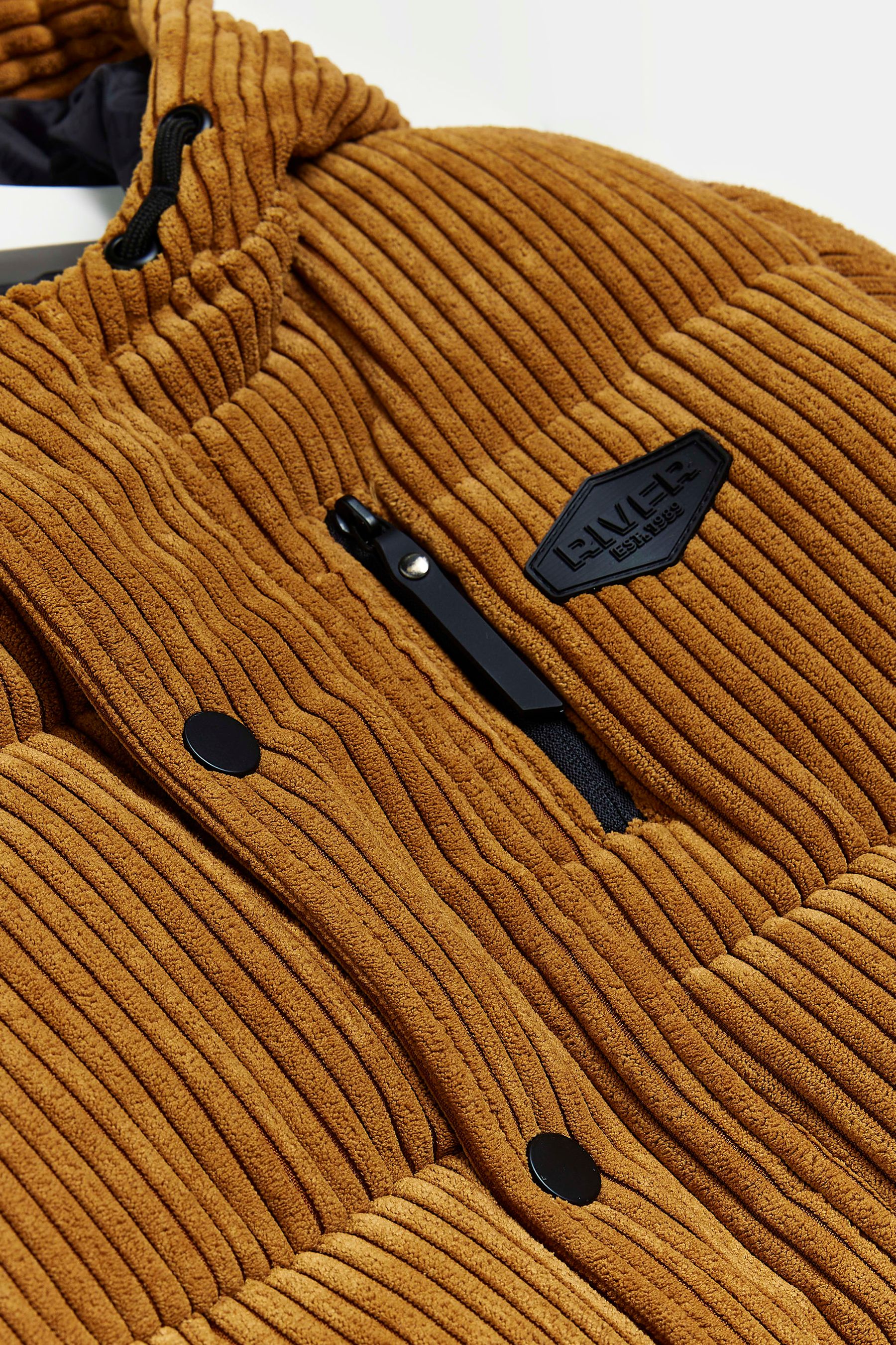 Buy River Island Brown Boys Chelsea Cord Puffer Jacket from Next Luxembourg
