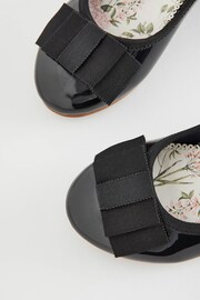 Navy Patent Bow Occasion Ballerinas Shoes - Image 5 of 5