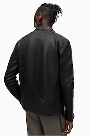 AllSaints Black Cora Leather Jacket - Image 3 of 10