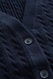 Clarks Navy Girls School Cable Cardigan - Image 7 of 17
