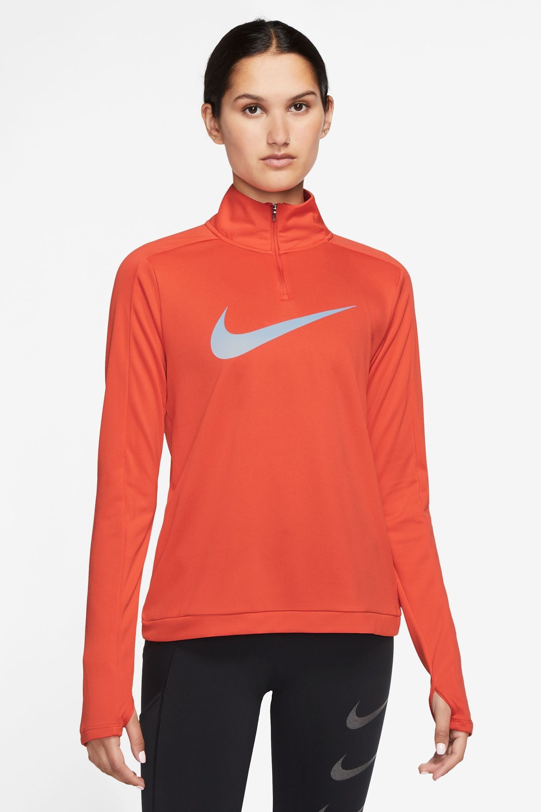 Red nike half zip discount