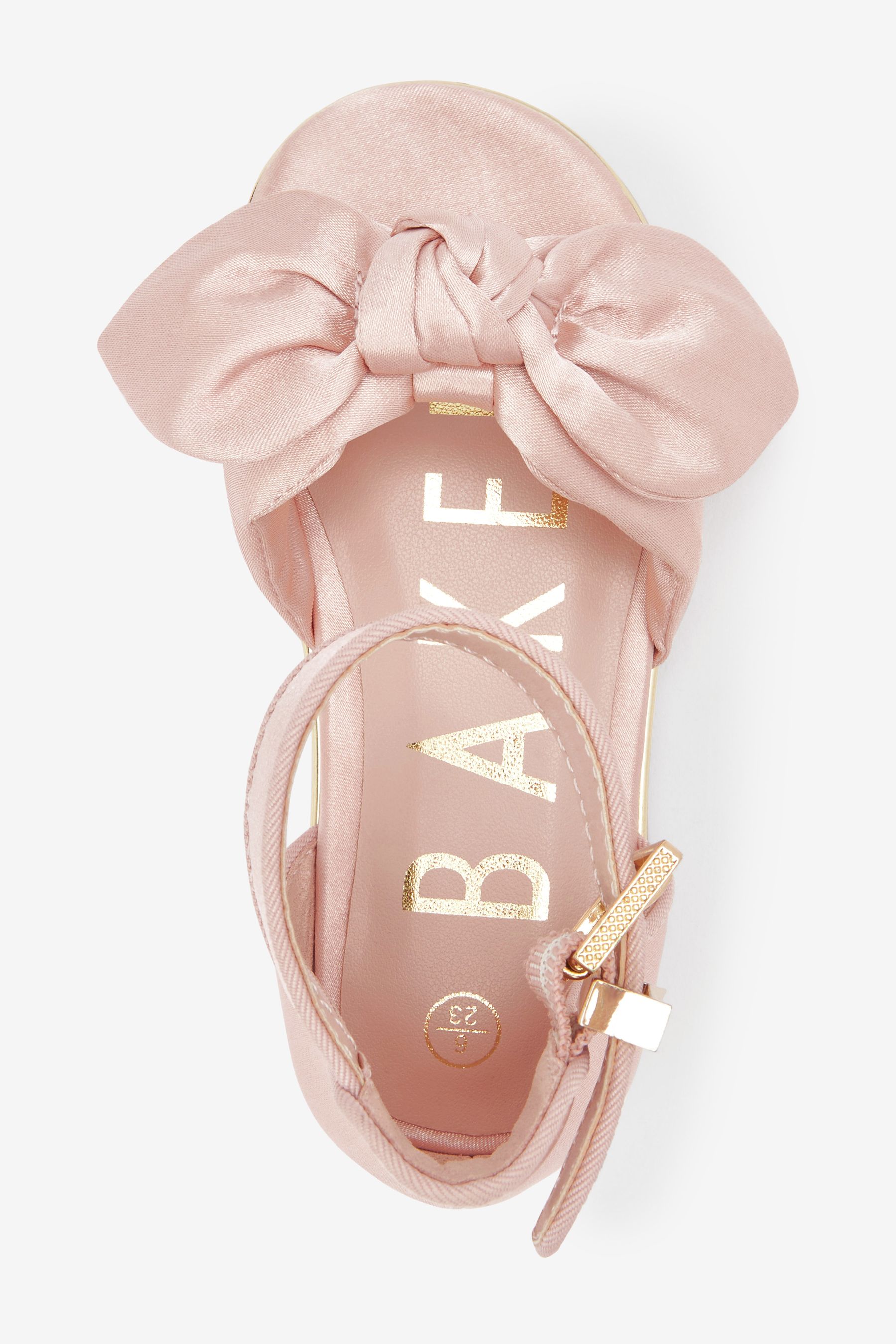 Buy Baker by Ted Baker Pink Satin Bow Sandals from Next Luxembourg
