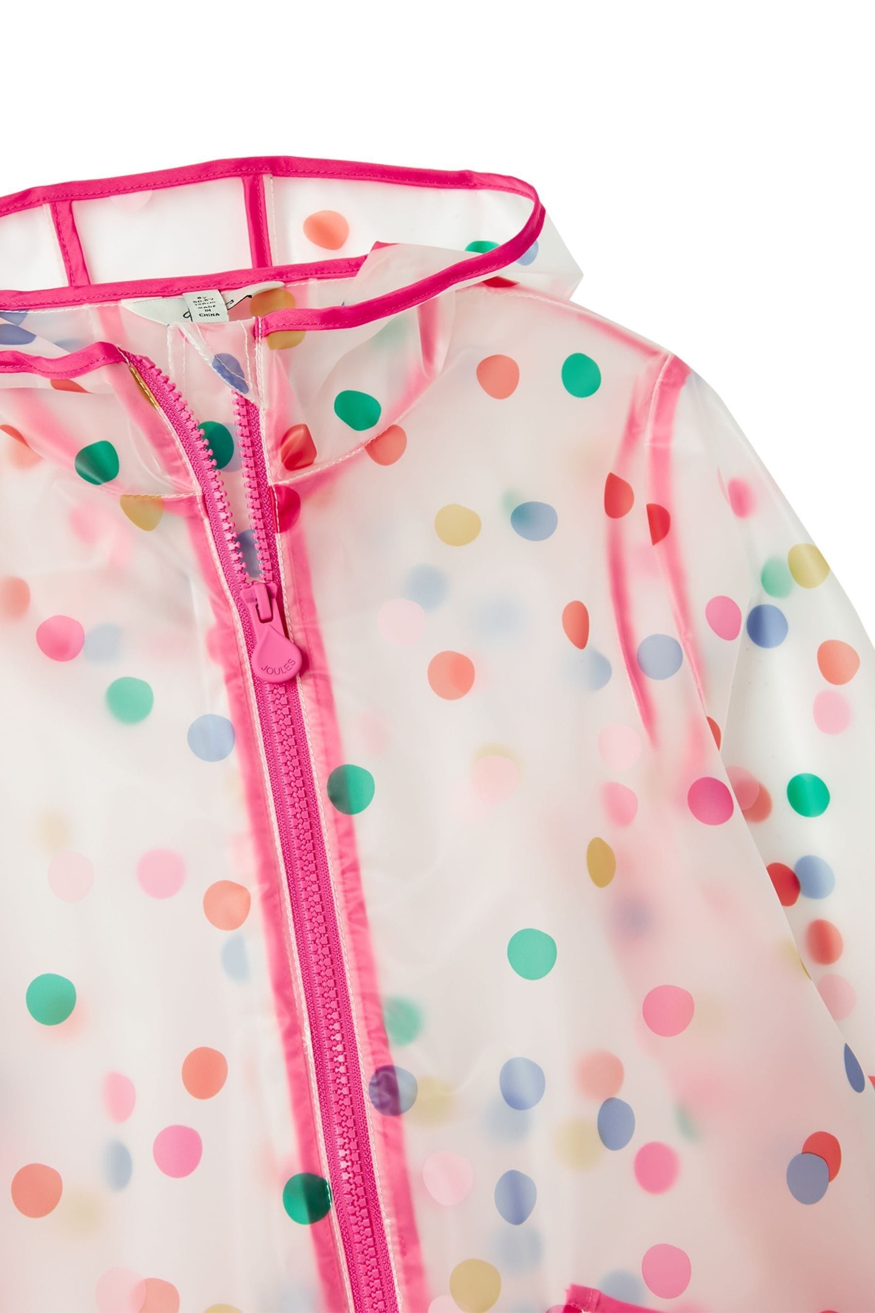 Buy Joules White Raindance Clear Showerproof Recycled Printed Rubbrised Jacket from Next Luxembourg