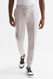 Reiss Off White Noah Interlock Drawstring Motif Joggers - Image 1 of 6