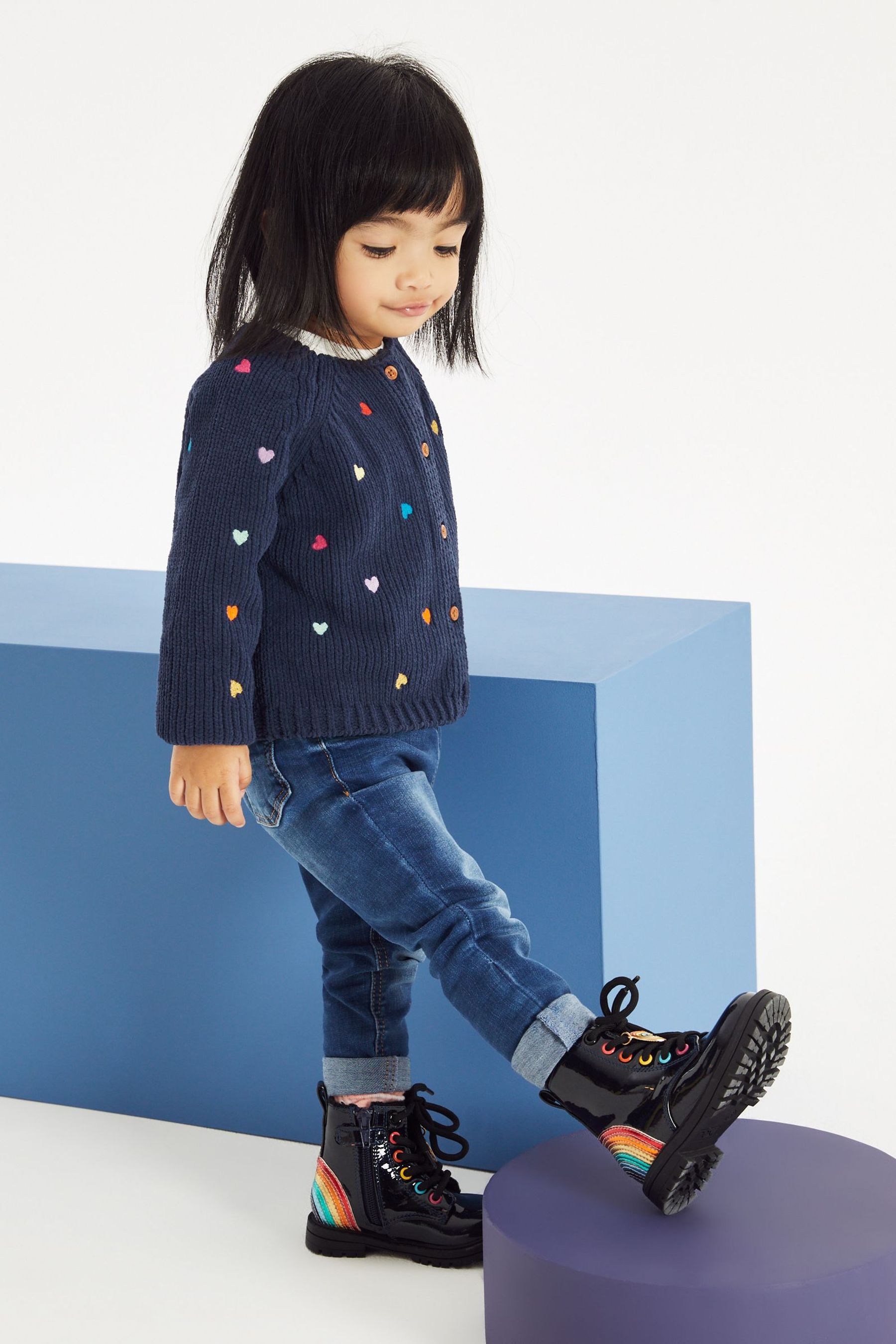 Next navy heart jumper hotsell