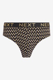 Black Gold Pattern 4 pack Cotton Rich Briefs - Image 5 of 10