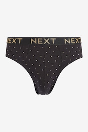 Black Gold Pattern 4 pack Cotton Rich Briefs - Image 7 of 10
