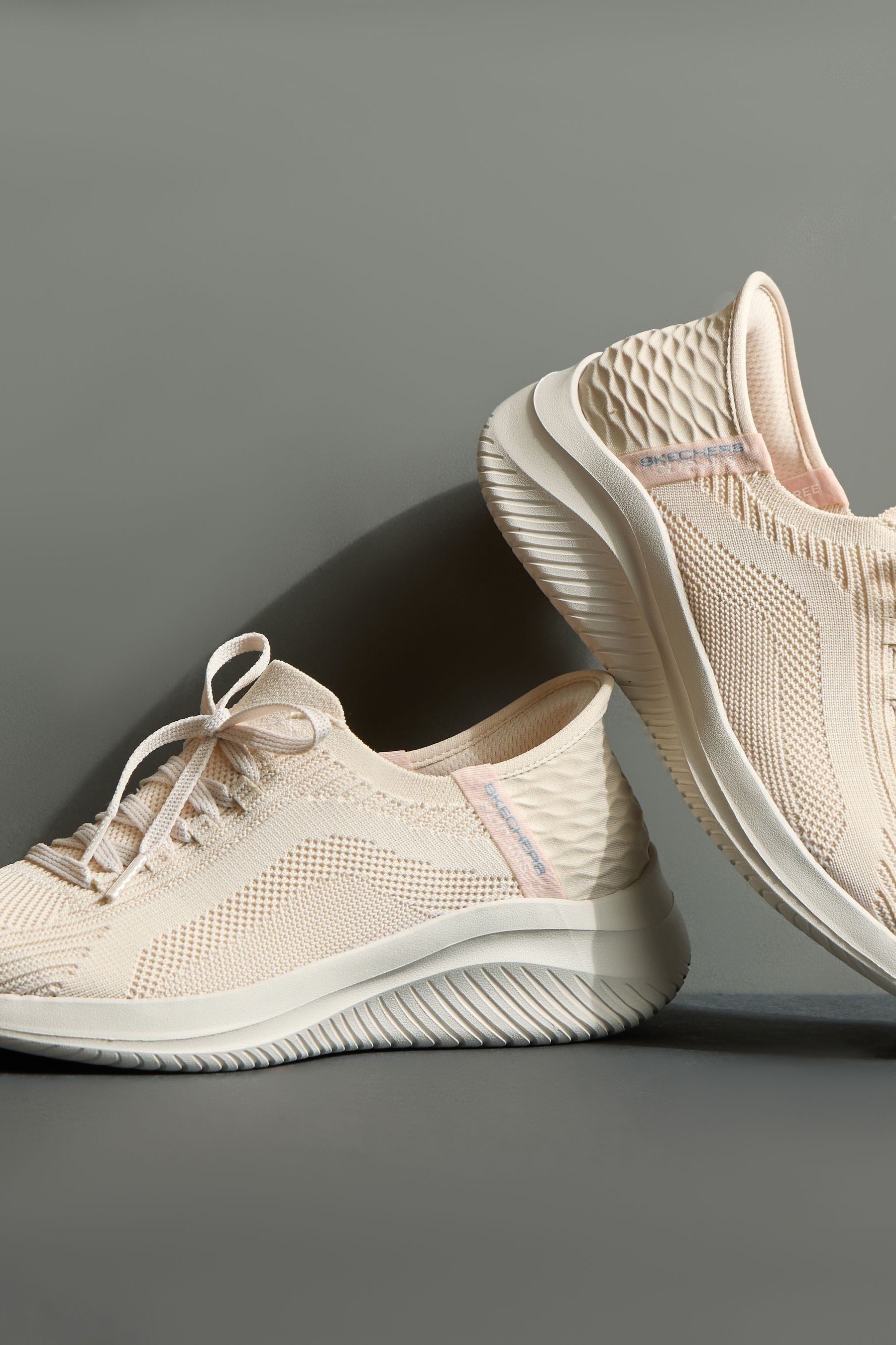 Buy Skechers Natural White Standard Fit Ultra Flex 3.0 Slip In Brilliant Path Womens Trainers from Next Saudi Arabia
