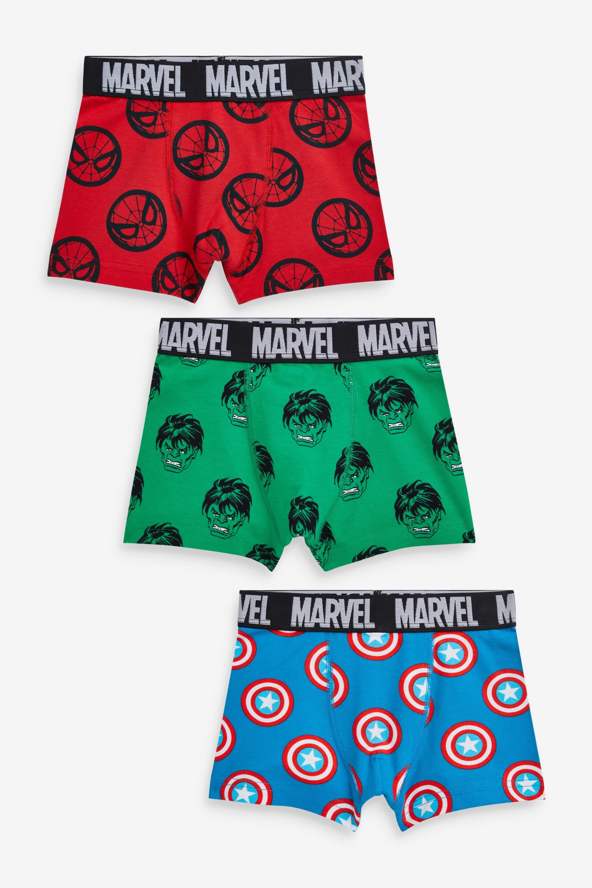 Marvel Logo Trunks 3 Pack (2-12yrs) - Image 1 of 4