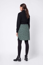 Seraphine Roll Neck Black Maternity And Nursing Jumper With Woven Skirt - Image 2 of 5