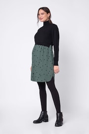 Seraphine Roll Neck Black Maternity And Nursing Jumper With Woven Skirt - Image 4 of 5