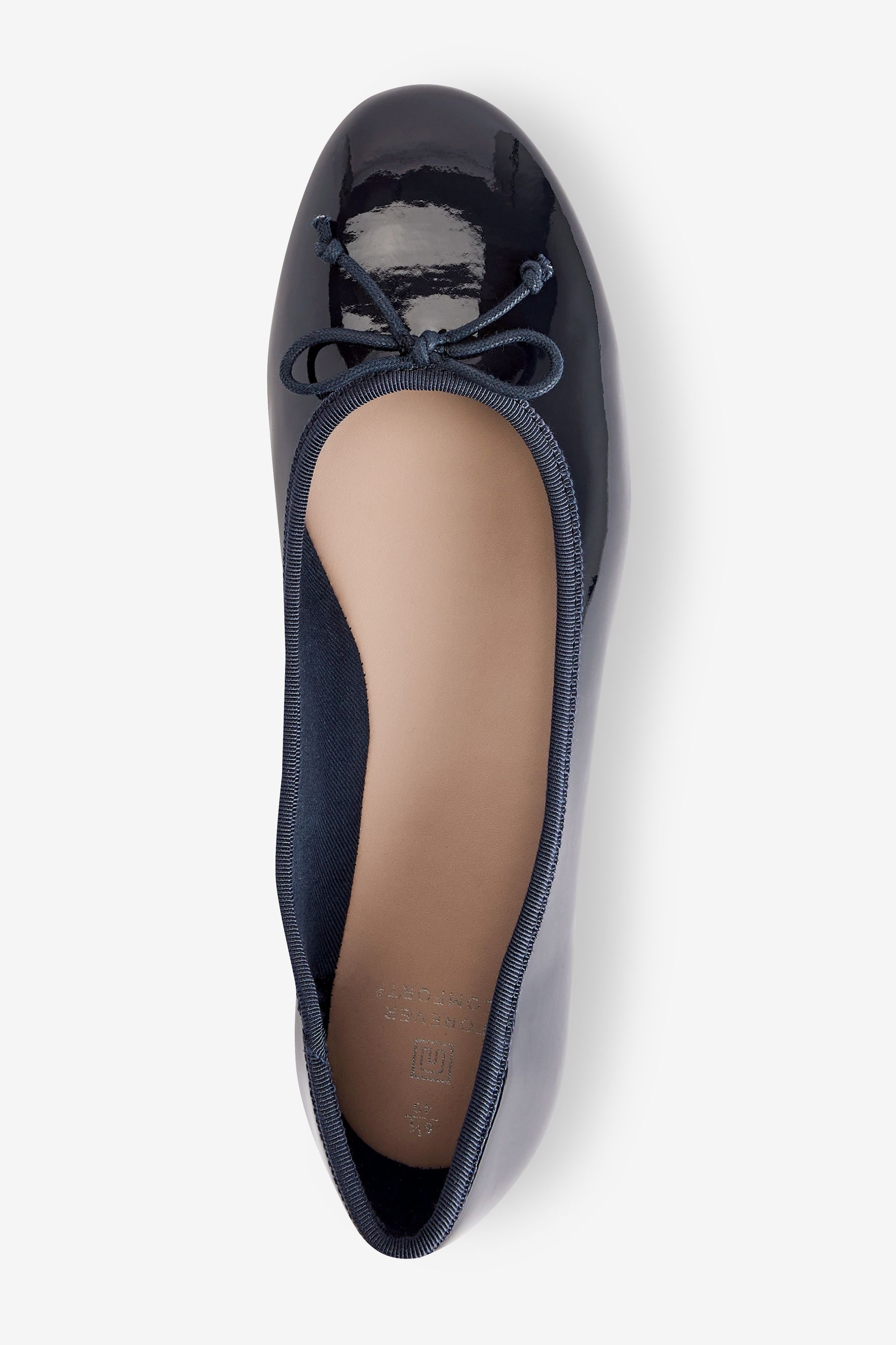 Buy Navy Blue Standard Wide Fit Forever Comfort Ballerinas Shoes from Next Ukraine