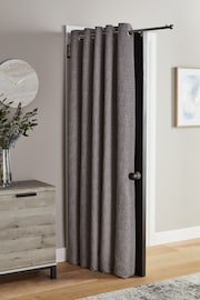 Brushed Silver 28mm Door Curtain Pole - Image 2 of 5