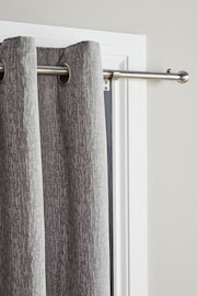 Brushed Silver 28mm Door Curtain Pole - Image 5 of 5