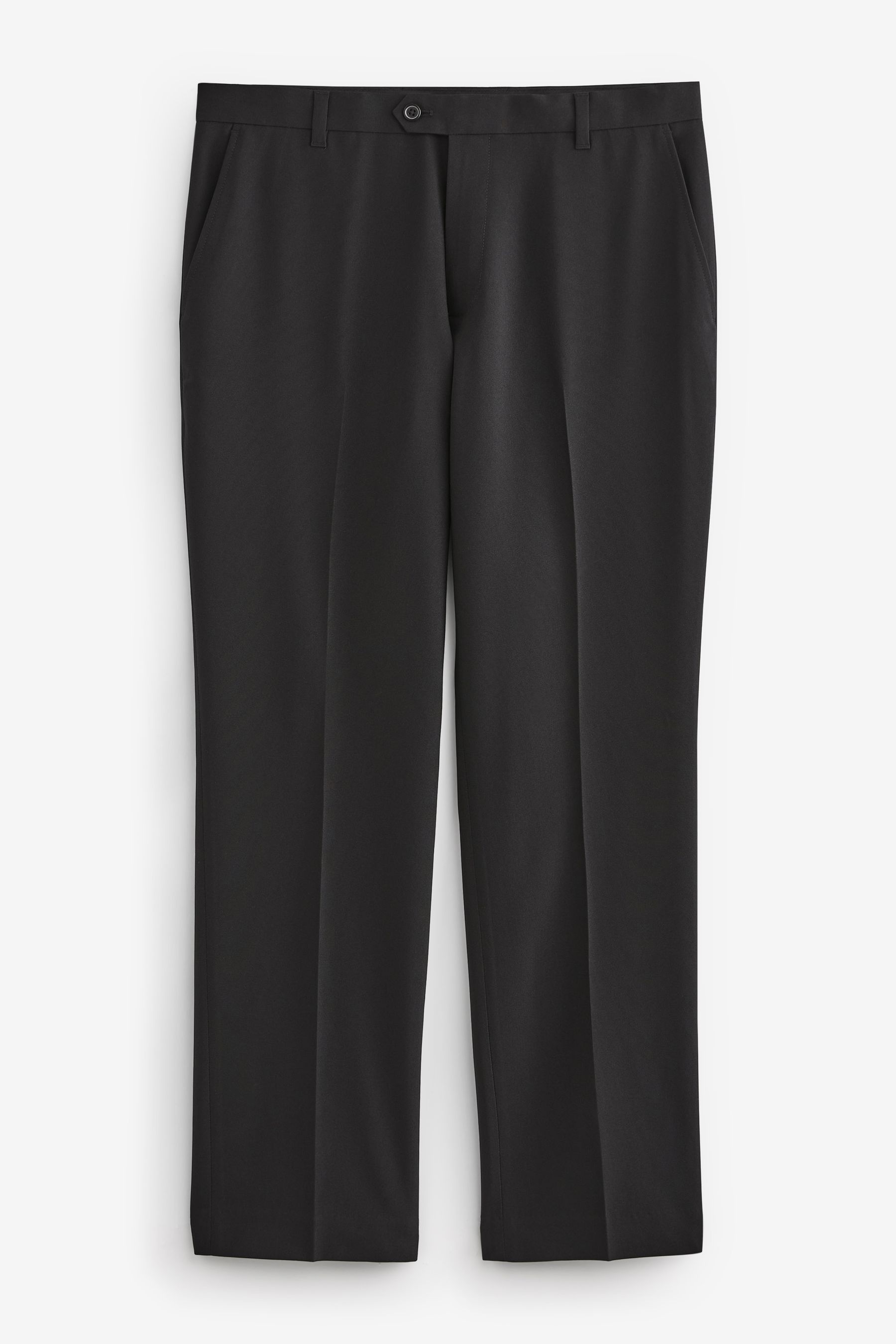Buy Black Regular Fit Machine Washable Plain Front Smart Trousers from the Next UK online shop