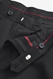 Black Machine Washable Plain Front Smart Trousers - Image 7 of 8