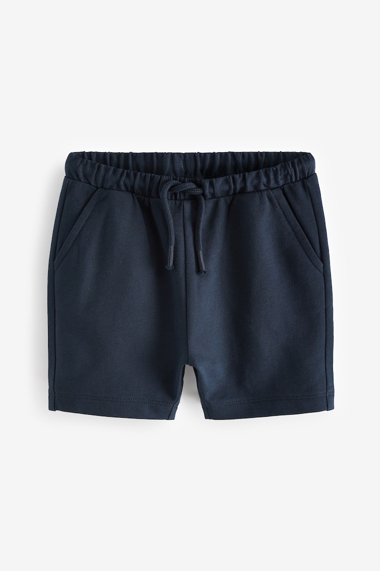 Navy Blue 100% Cotton Jersey Shorts (3mths-7yrs) - Image 1 of 3