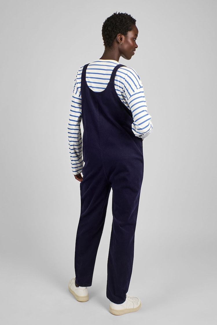 JoJo Maman Bébé Navy Cord Maternity Dungarees - Image 2 of 4