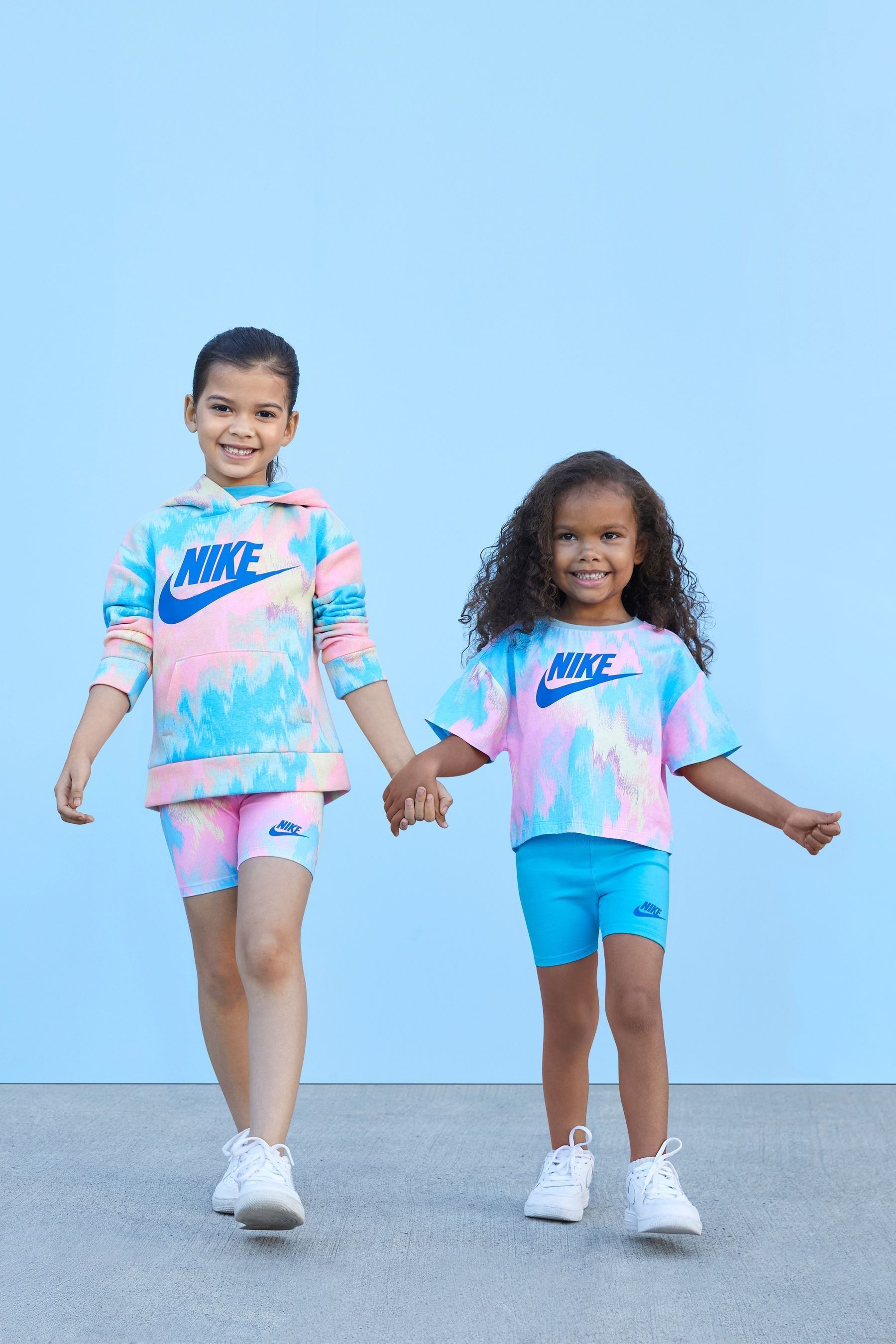 Buy Nike Blue Little Kids Tie Dye Club Hoodie from Next Luxembourg