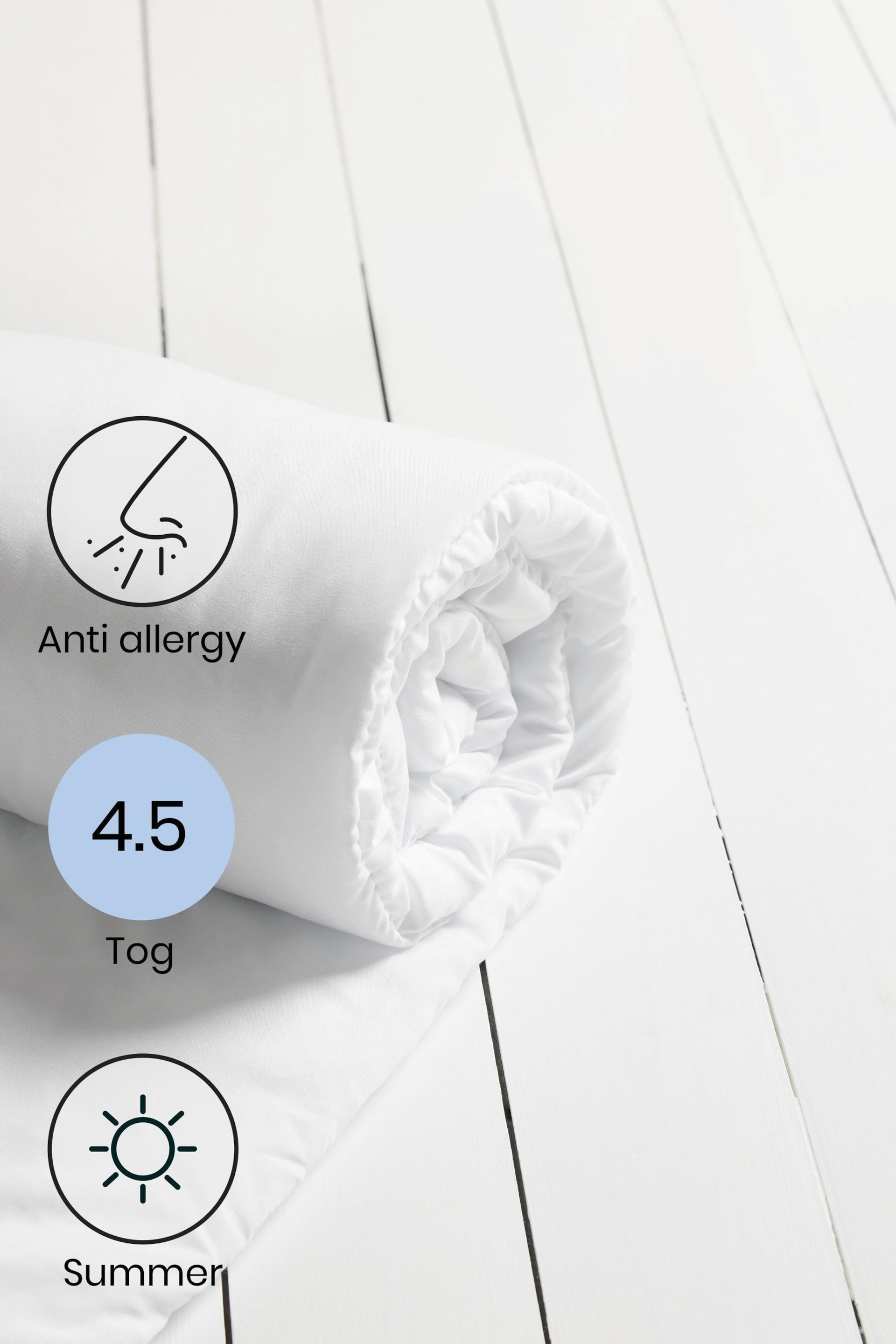 4.5 Tog Simply Soft Anti Allergy Duvet - Image 2 of 4