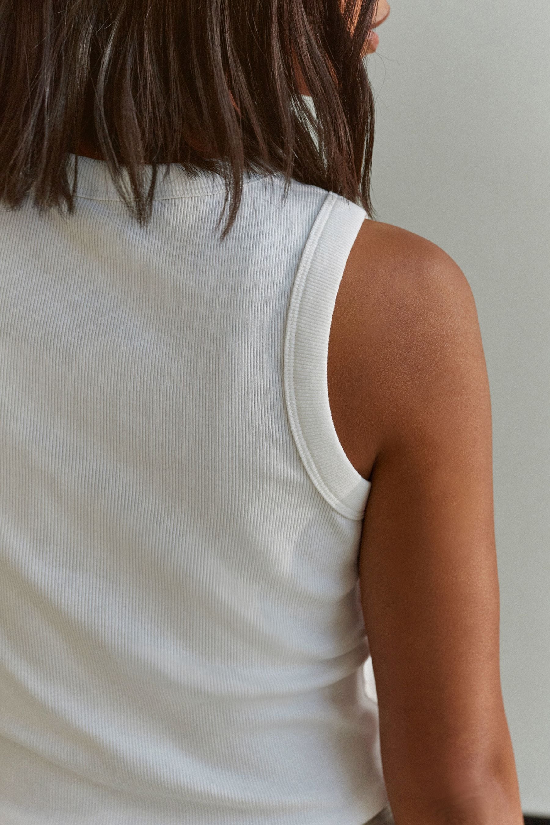 Racer back white vest hotsell