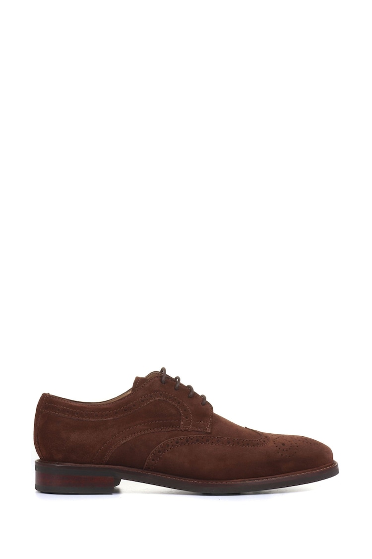 Jones Bootmaker Longwood Brown Suede Derby Brogues - Image 2 of 6