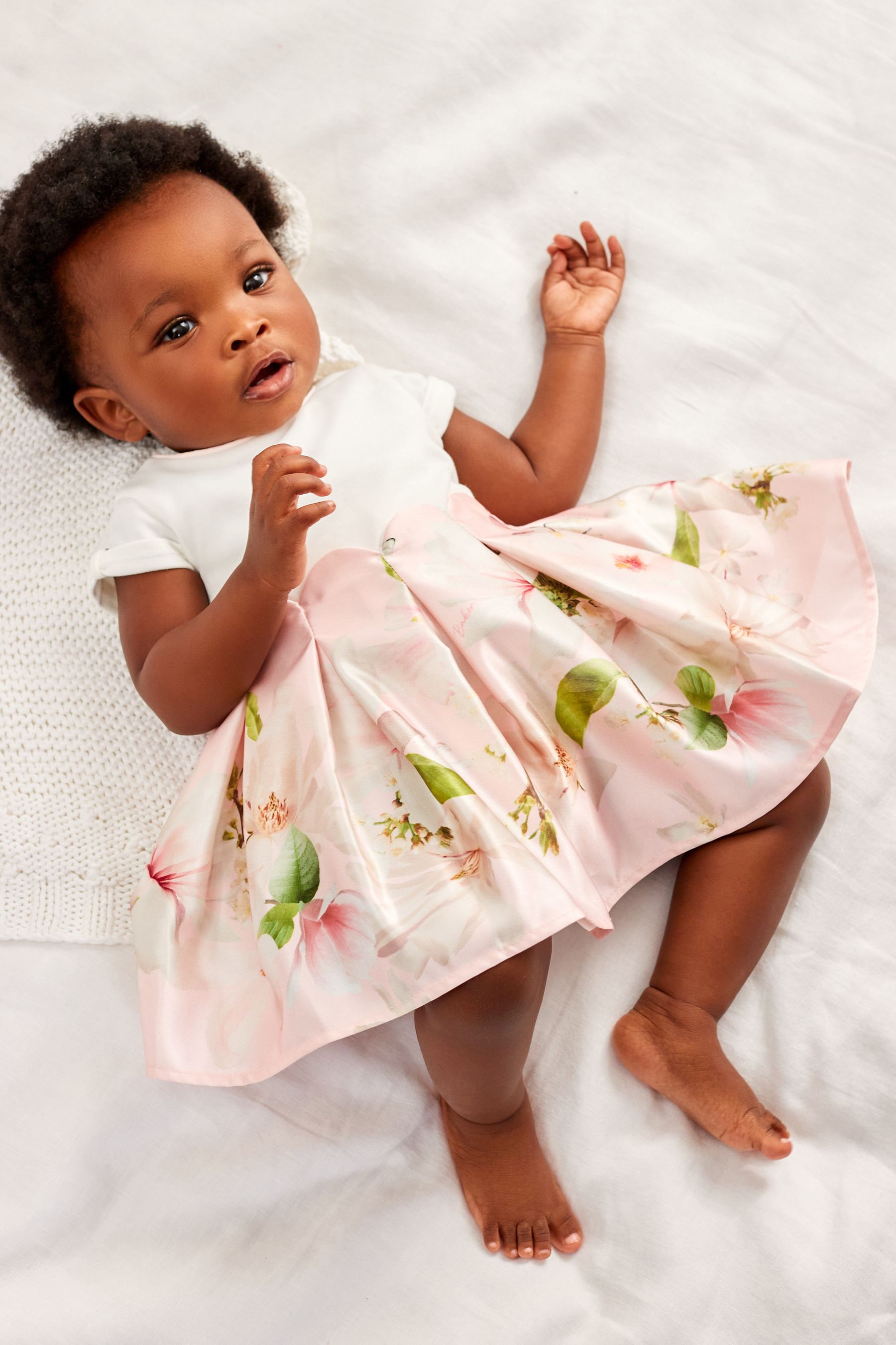 Buy Baker by Ted Baker Pink Satin Mockable Dress from Next Luxembourg