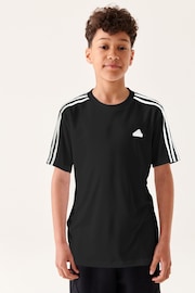 adidas Black Sportswear Future Icons 3-Stripes T-Shirt - Image 1 of 7