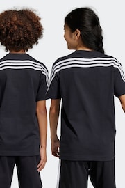 adidas Black Sportswear Future Icons 3-Stripes T-Shirt - Image 2 of 7