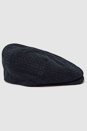 Reiss Navy Arbor Wool Baker Boy Cap - Image 1 of 4
