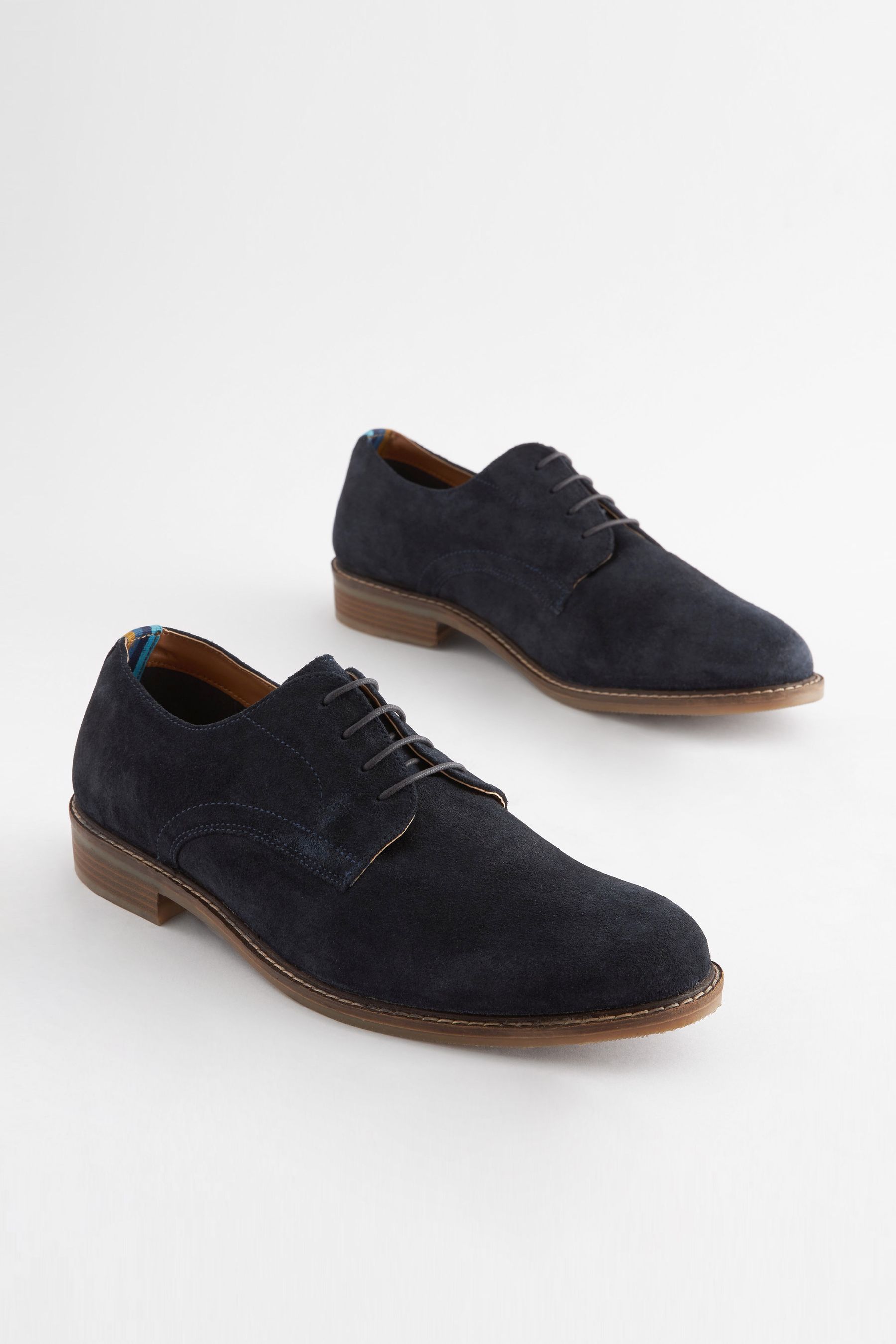 Buy Navy Blue Suede Derby Shoes from Next Netherlands