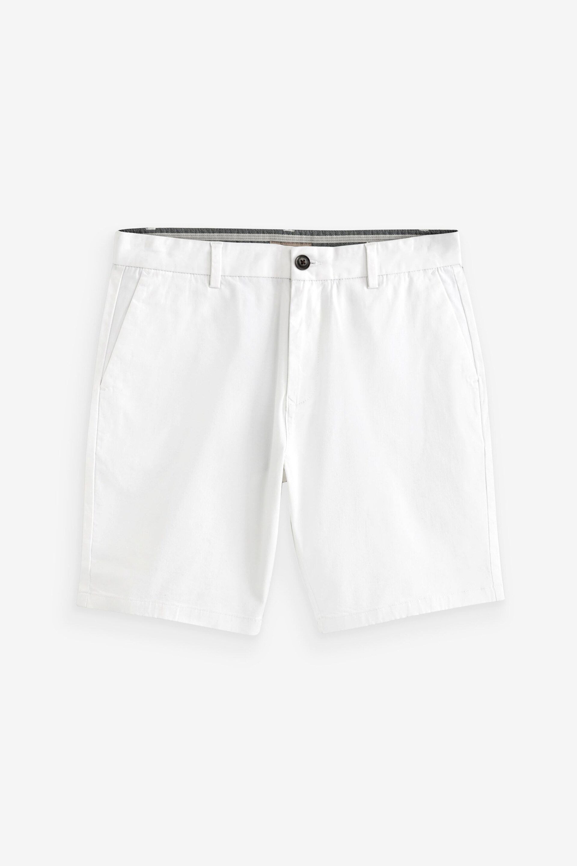 White Slim Fit Stretch Chinos Shorts - Image 4 of 8