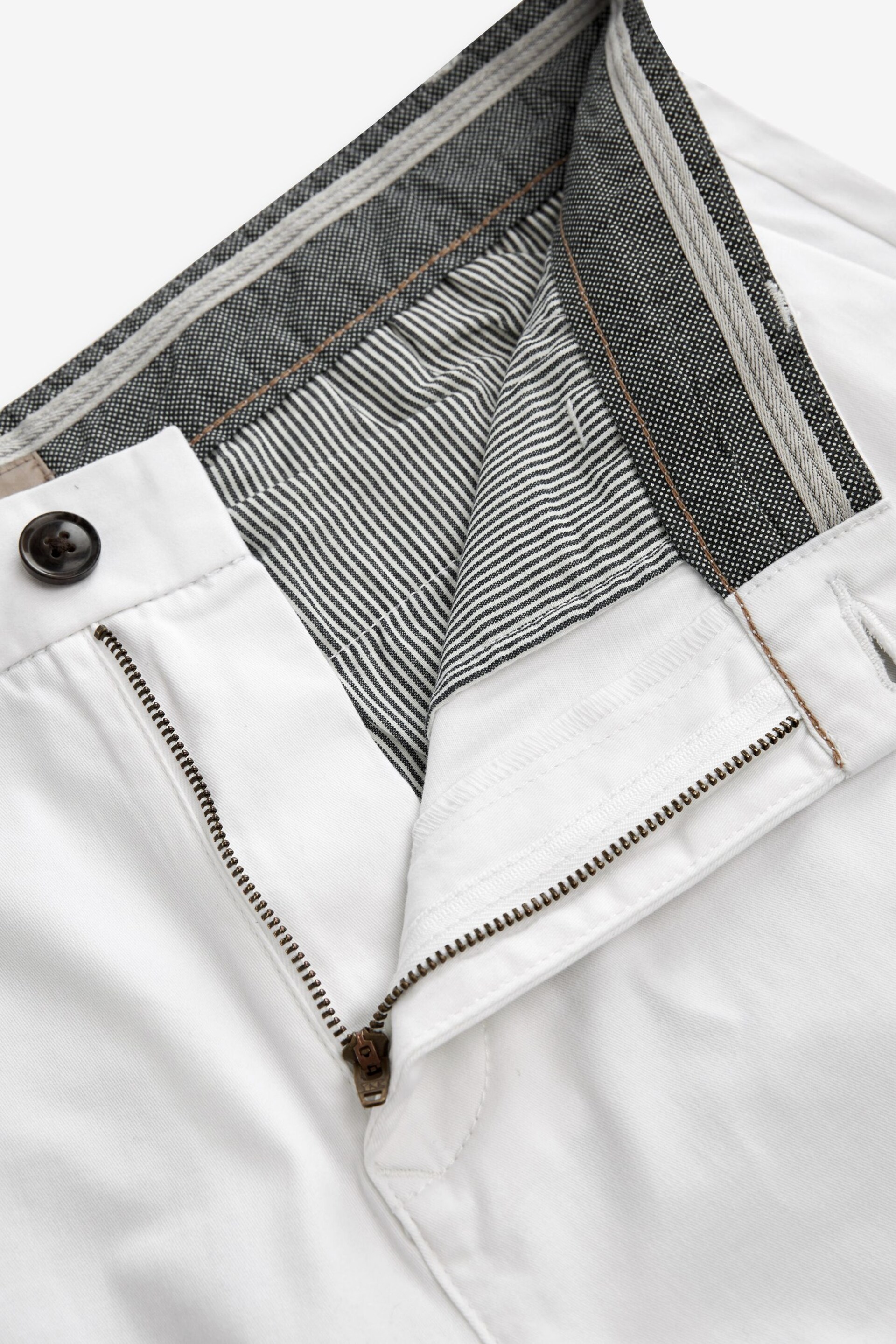 White Slim Fit Stretch Chinos Shorts - Image 5 of 8