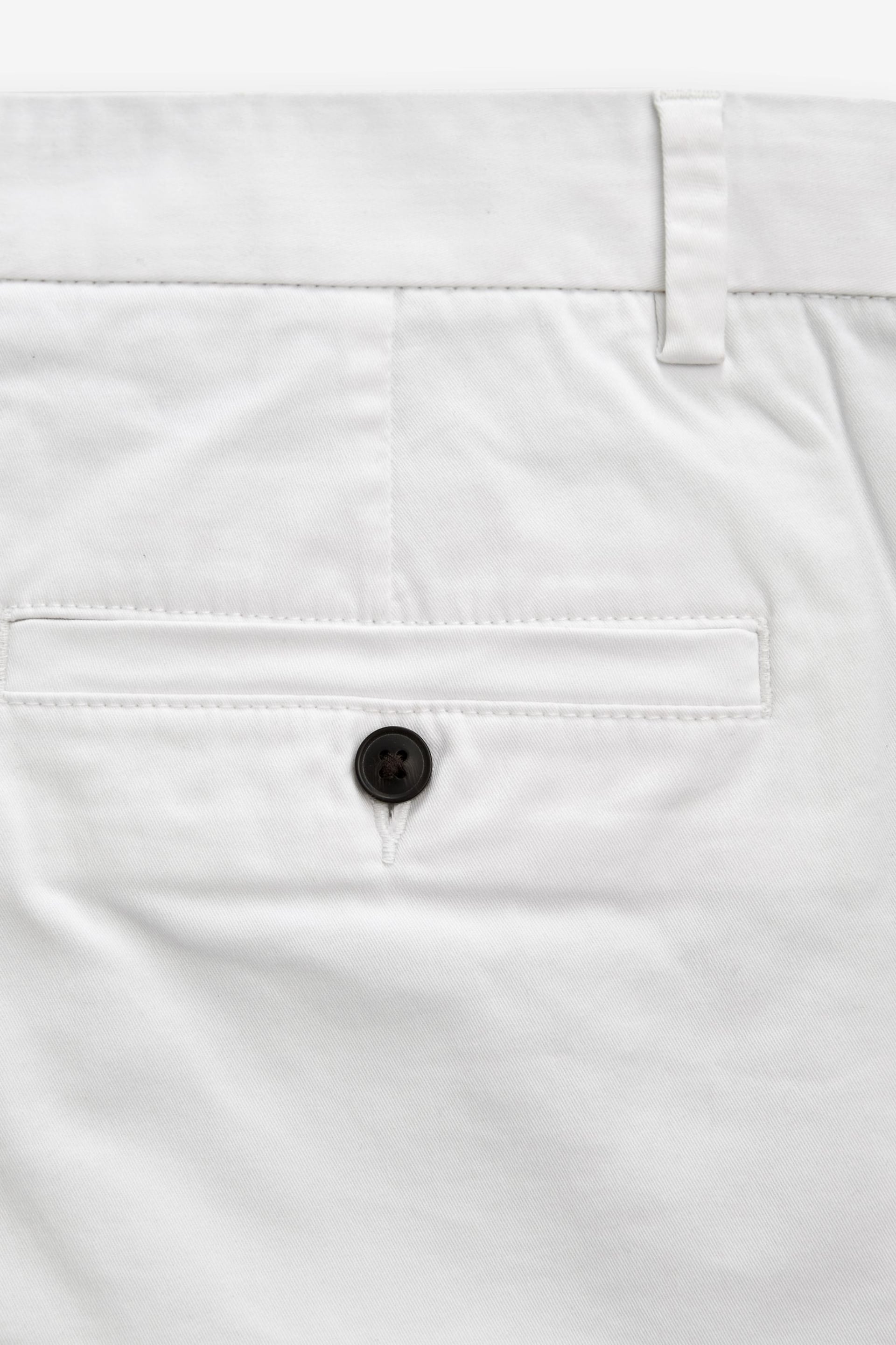 White Slim Fit Stretch Chinos Shorts - Image 6 of 8