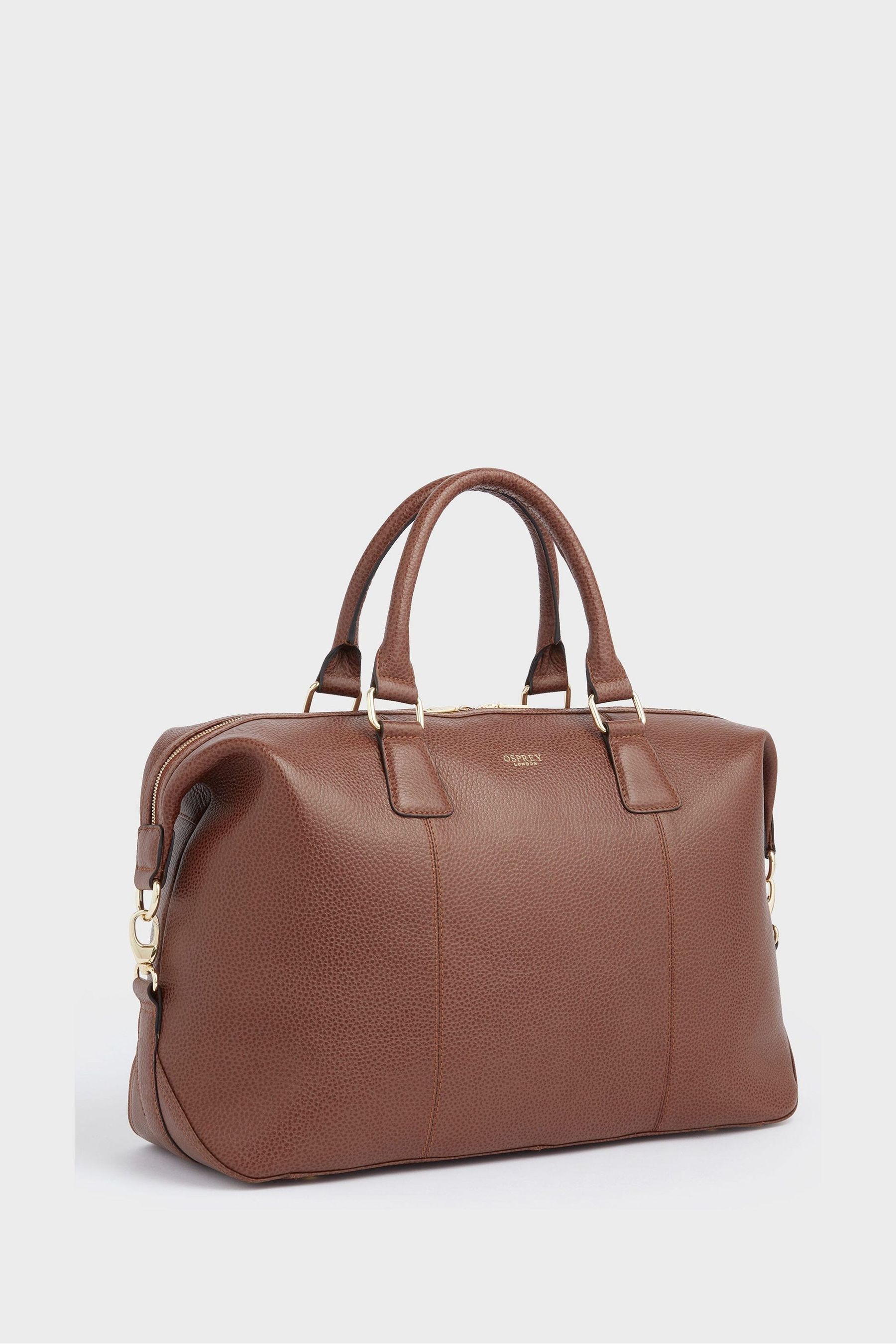 Buy OSPREY LONDON Red The Adaline Leather Weekender from Next France